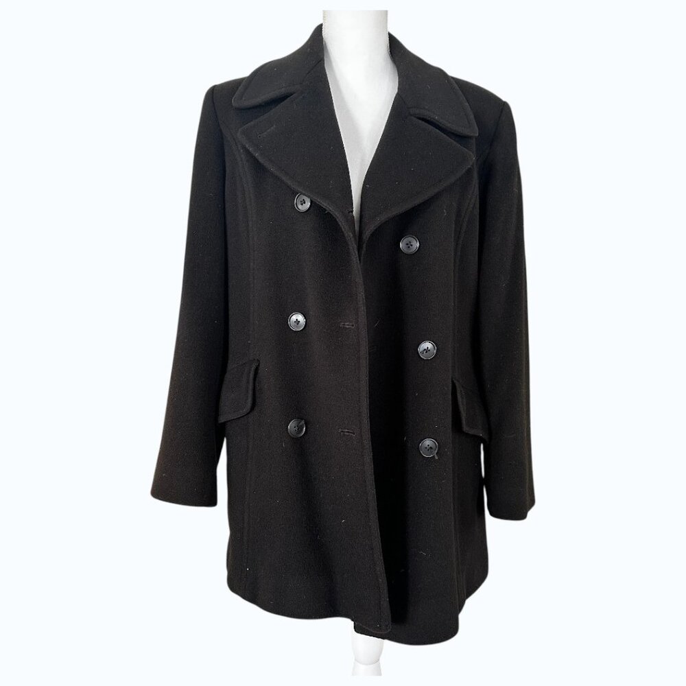 Calvin Klein Classic Wool Pea Coat Sz 10